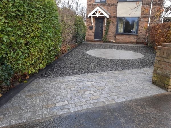 Gravel laid on a driveway in Newtown